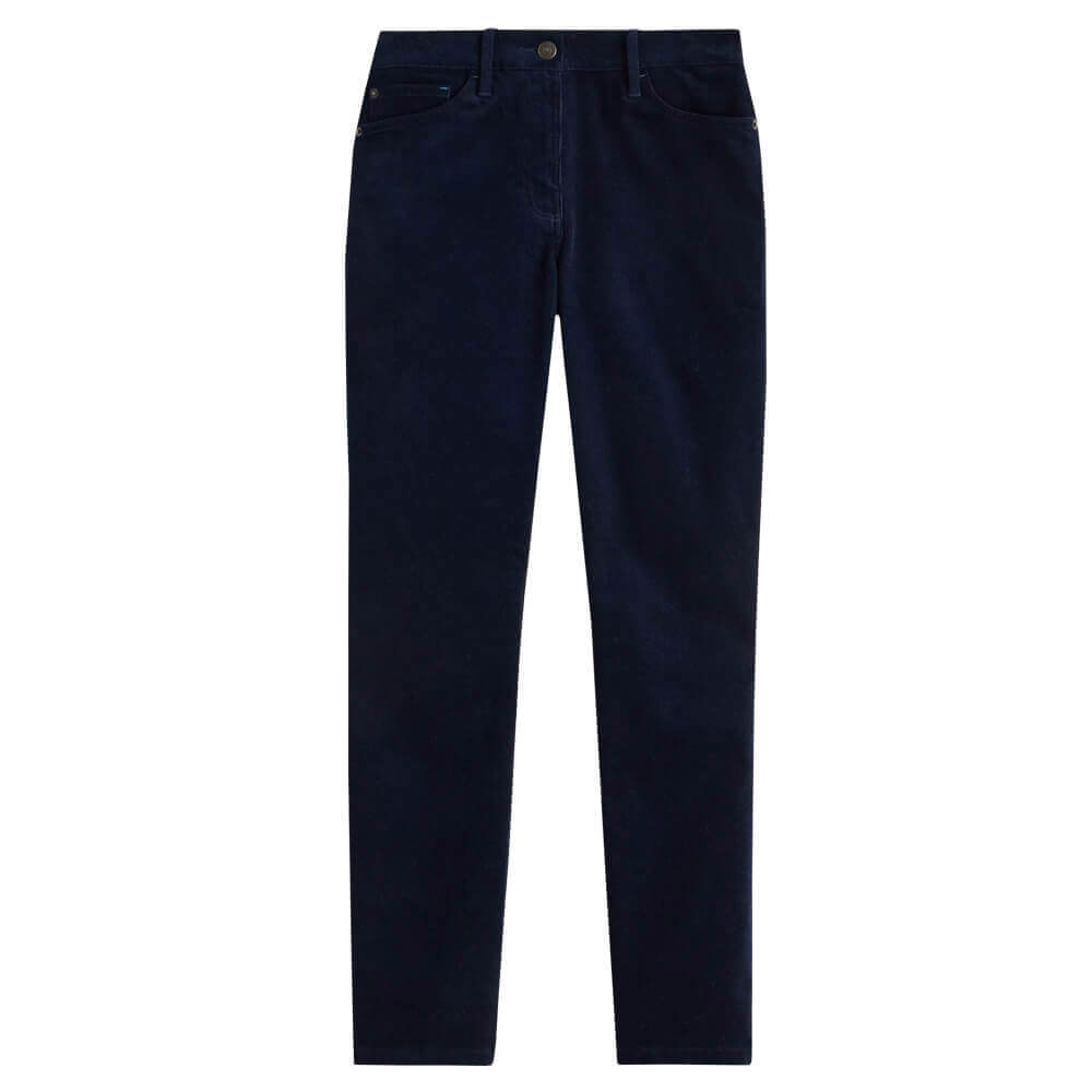 White Stuff Brooke Cord Dark Navy Straight Trouser